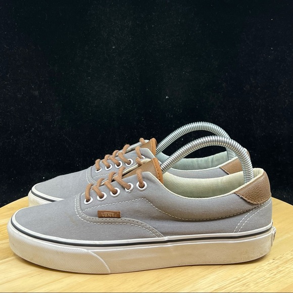 Vans Off The Wall Shoes Unisex Mens Size 7 Canvas Low Top leather tongue - Picture 8 of 10